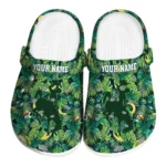 custom wyoming cowboys tropical leaves clogs best selling