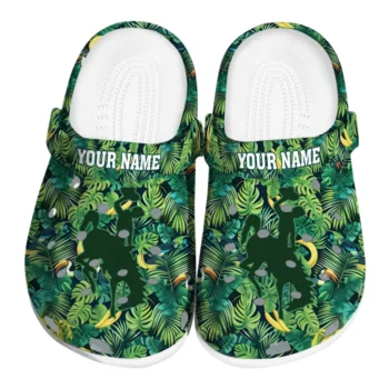custom wyoming cowboys tropical leaves clogs best selling