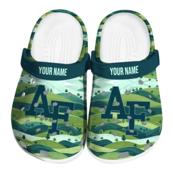customized air force falcons hills illustration clogs best selling