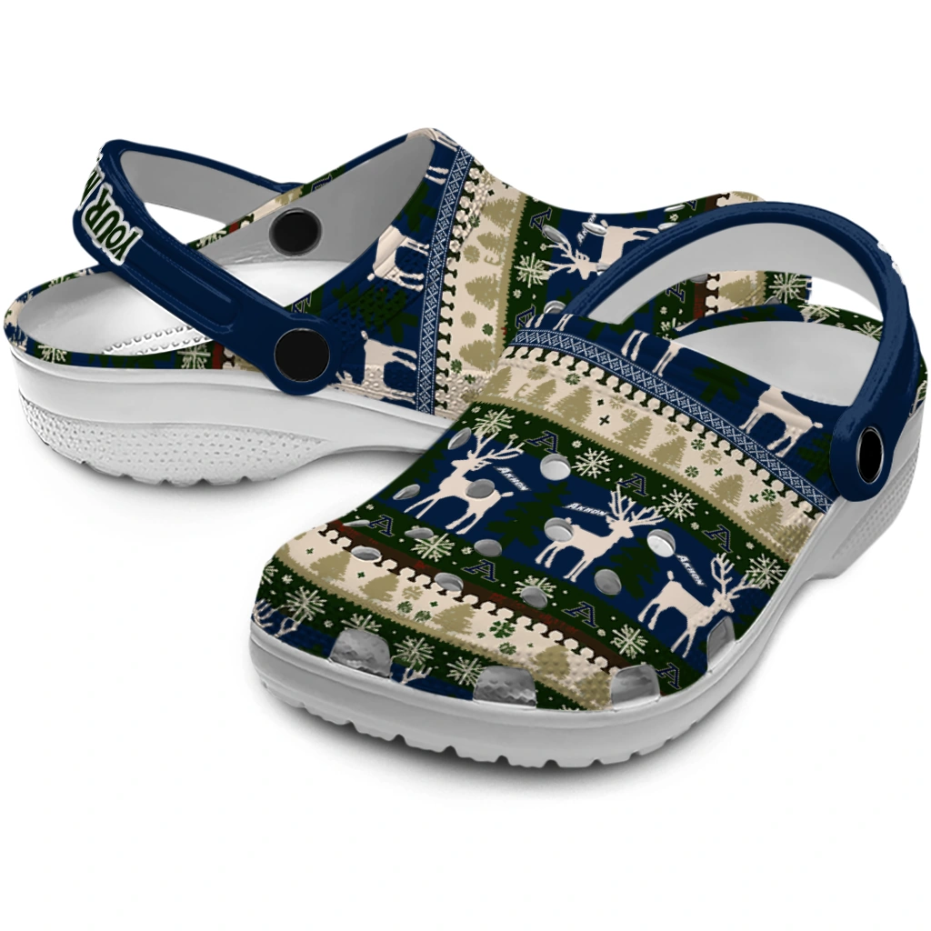customized akron zips christmas motif clogs high quality customized akron zips christmas motif clogs high quality