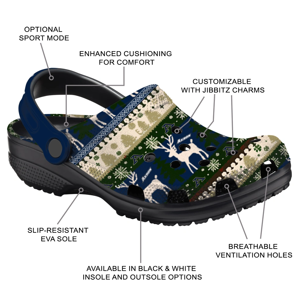 customized akron zips christmas motif clogs new arrival customized akron zips christmas motif clogs new arrival
