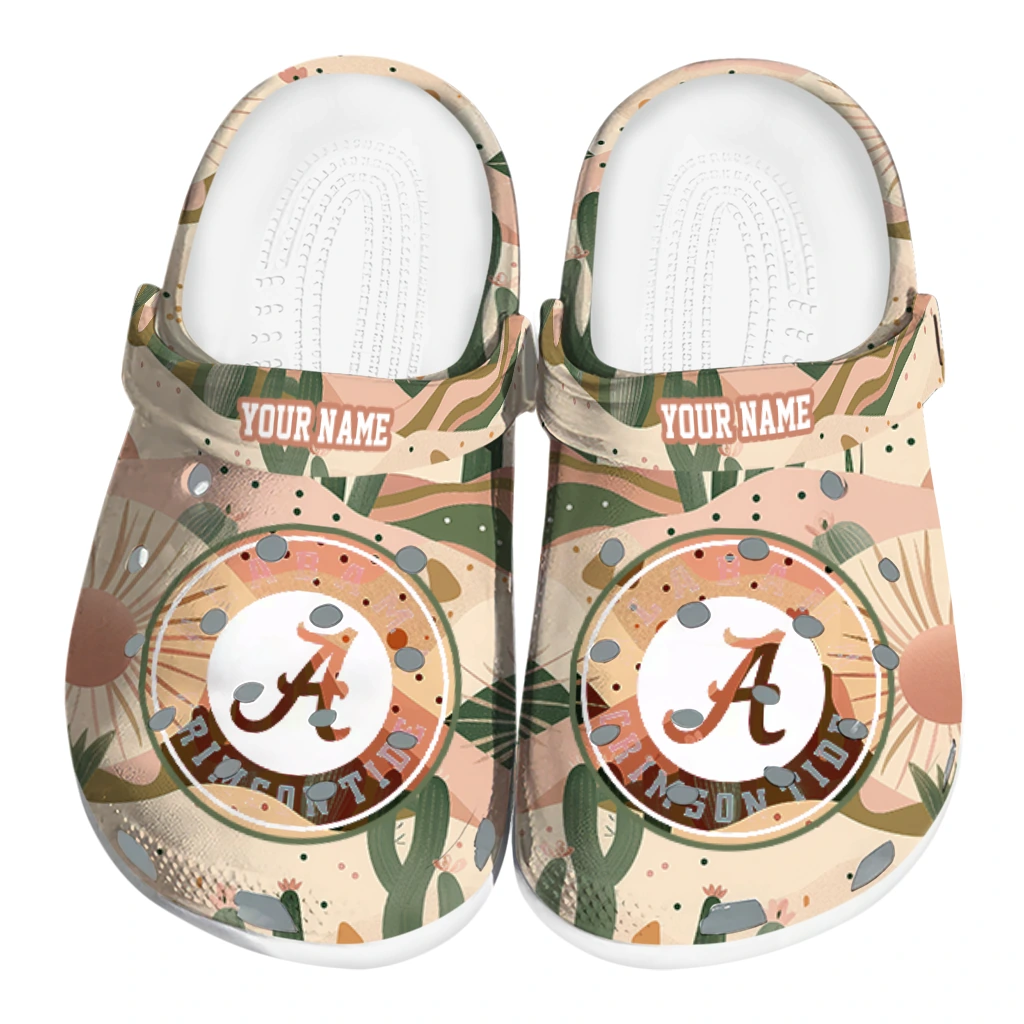 customized alabama crimson tide desert cactus pattern clogs best selling customized alabama crimson tide desert cactus pattern clogs best selling