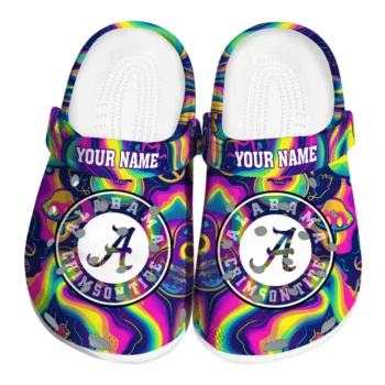 customized alabama crimson tide swirling mushrooms clogs best selling