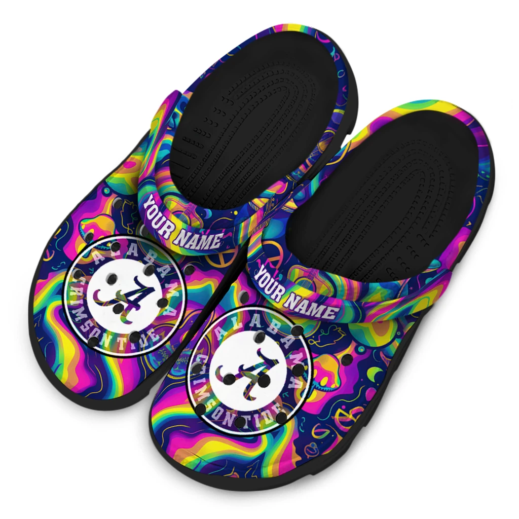 customized alabama crimson tide swirling mushrooms clogs latest model customized alabama crimson tide swirling mushrooms clogs latest model