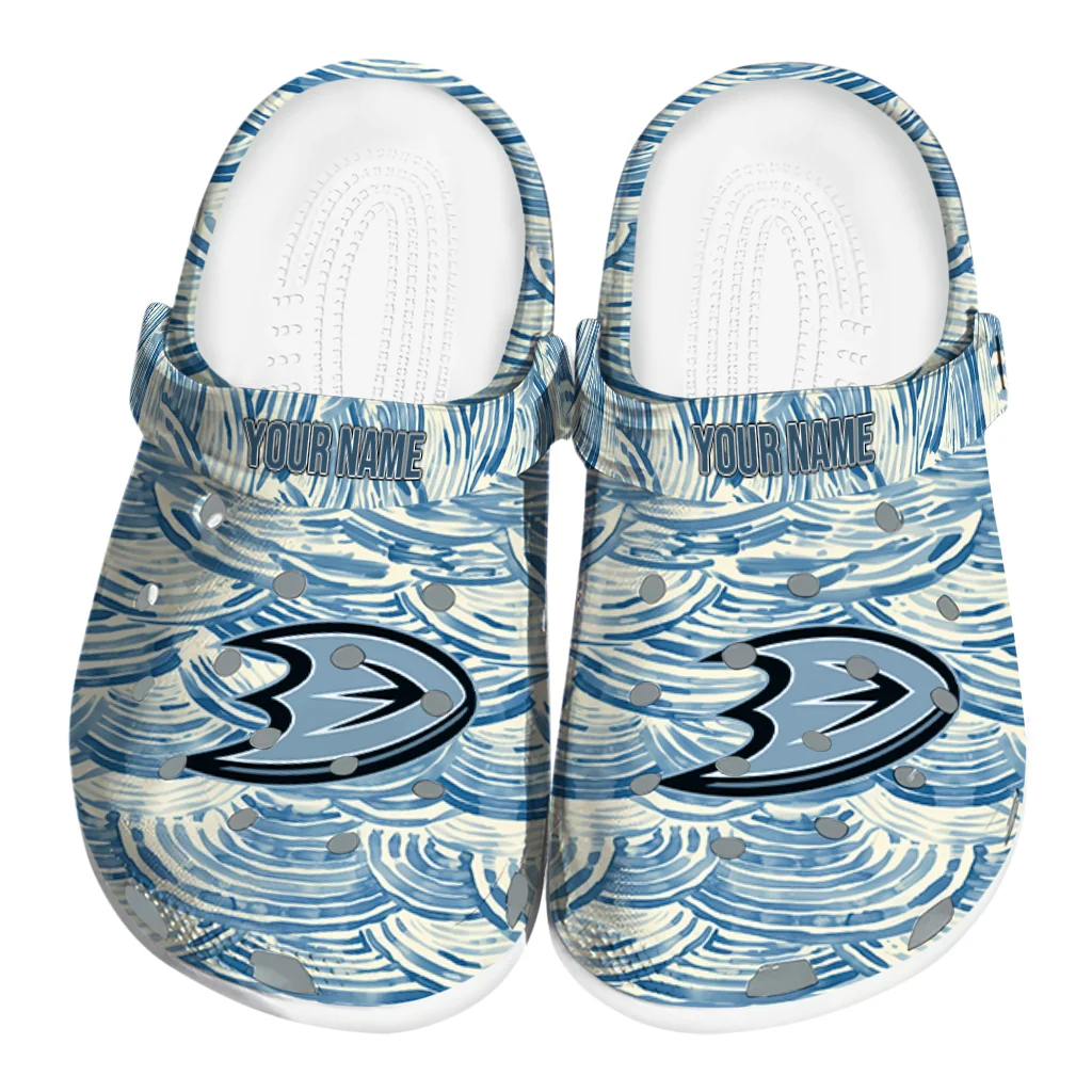 customized anaheim ducks sea swirls clogs best selling customized anaheim ducks sea swirls clogs best selling