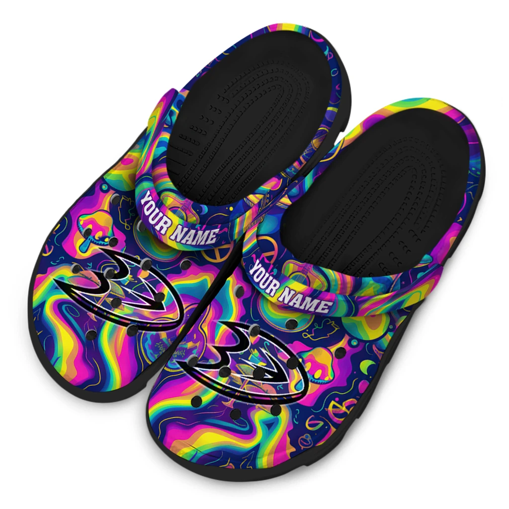 customized anaheim ducks swirling mushrooms clogs latest model customized anaheim ducks swirling mushrooms clogs latest model