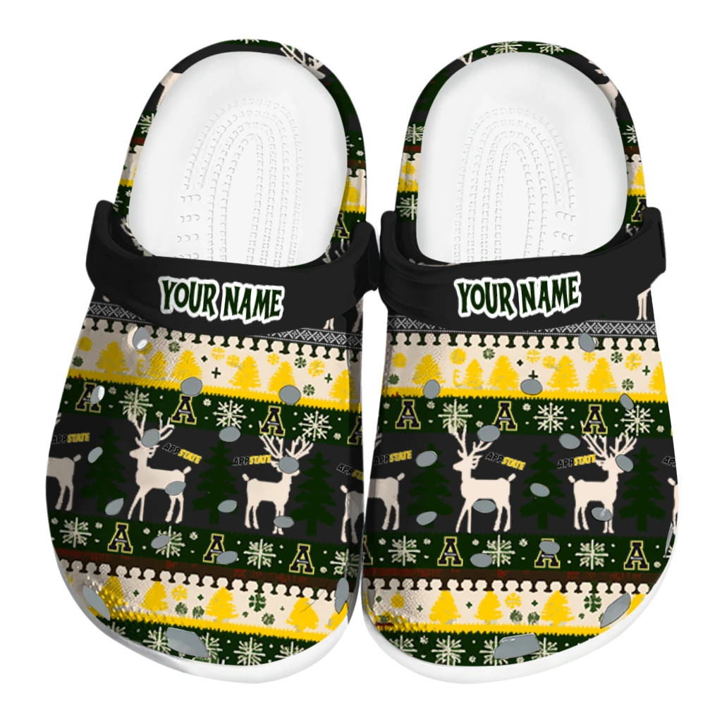 customized appalachian state mountaineers christmas motif clogs best selling customized appalachian state mountaineers christmas motif clogs best selling