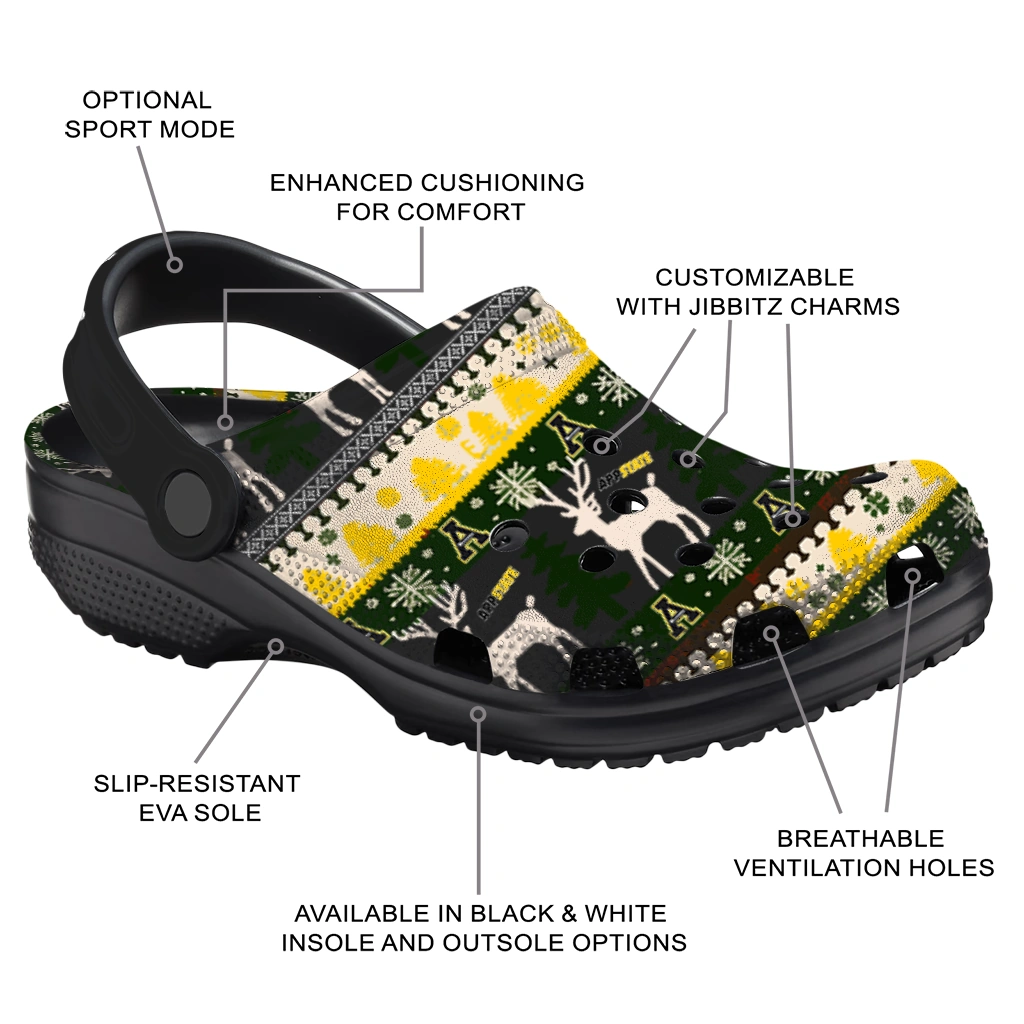 customized appalachian state mountaineers christmas motif clogs new arrival customized appalachian state mountaineers christmas motif clogs new arrival