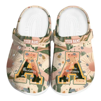 customized appalachian state mountaineers desert cactus pattern clogs best selling