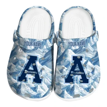 customized appalachian state mountaineers mountain artwork clogs best selling
