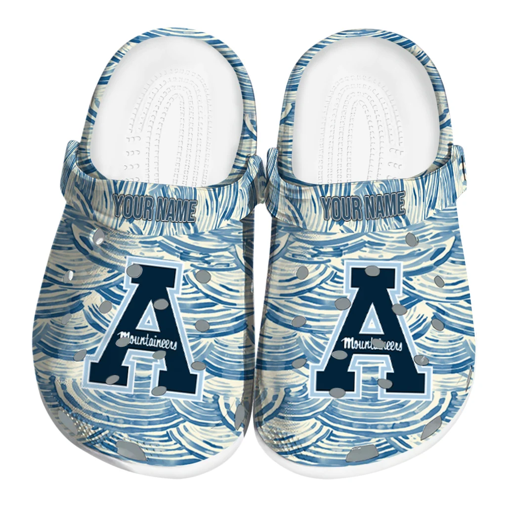 customized appalachian state mountaineers sea swirls clogs best selling customized appalachian state mountaineers sea swirls clogs best selling