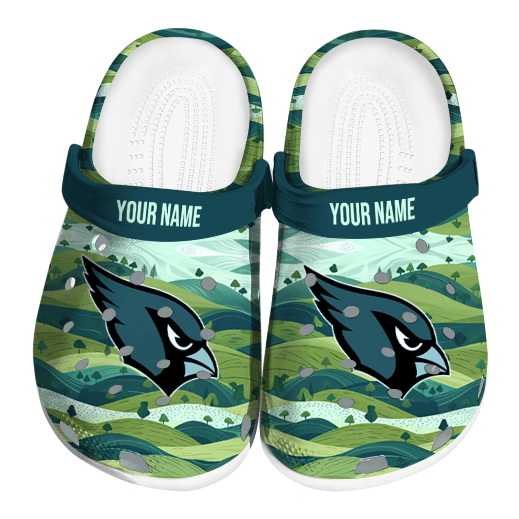 customized arizona cardinals hills illustration clogs best selling customized arizona cardinals hills illustration clogs best selling