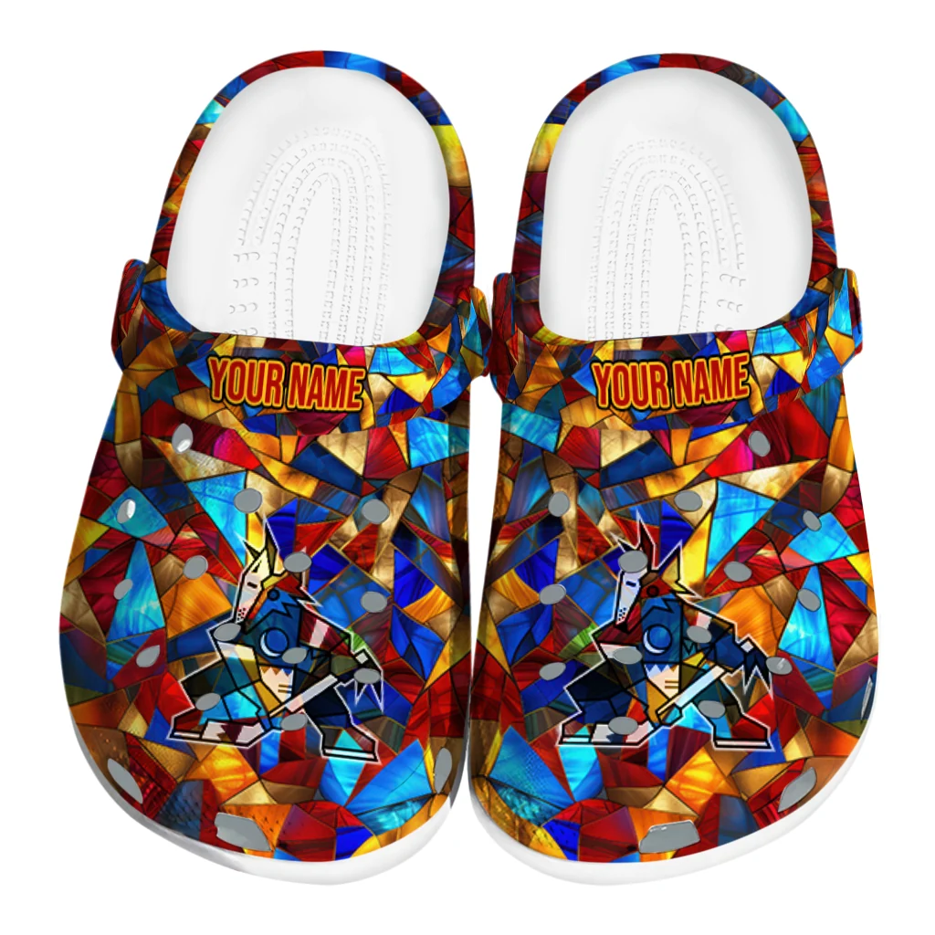 customized arizona coyotes prism pieces clogs best selling customized arizona coyotes prism pieces clogs best selling