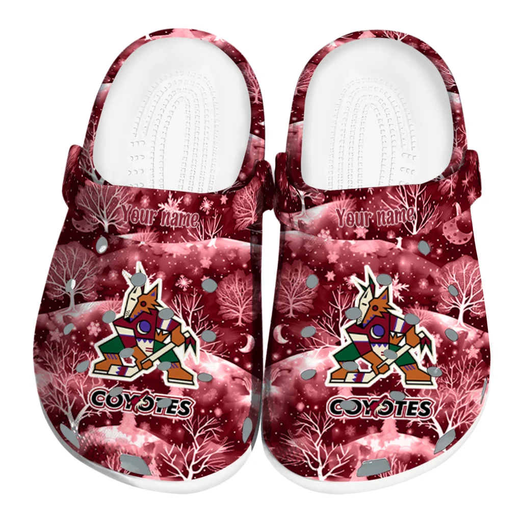 customized arizona coyotes snowy hills clogs best selling customized arizona coyotes snowy hills clogs best selling
