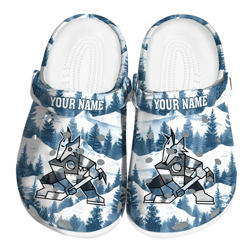 customized arizona coyotes snowy mountains clogs best selling customized arizona coyotes snowy mountains clogs best selling