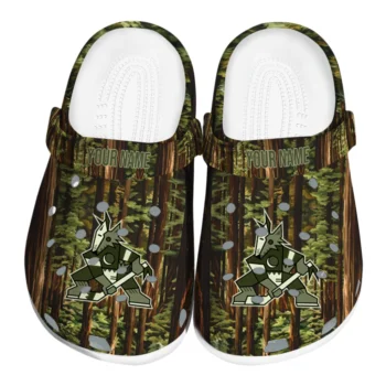 customized arizona coyotes woods forest designs clogs best selling