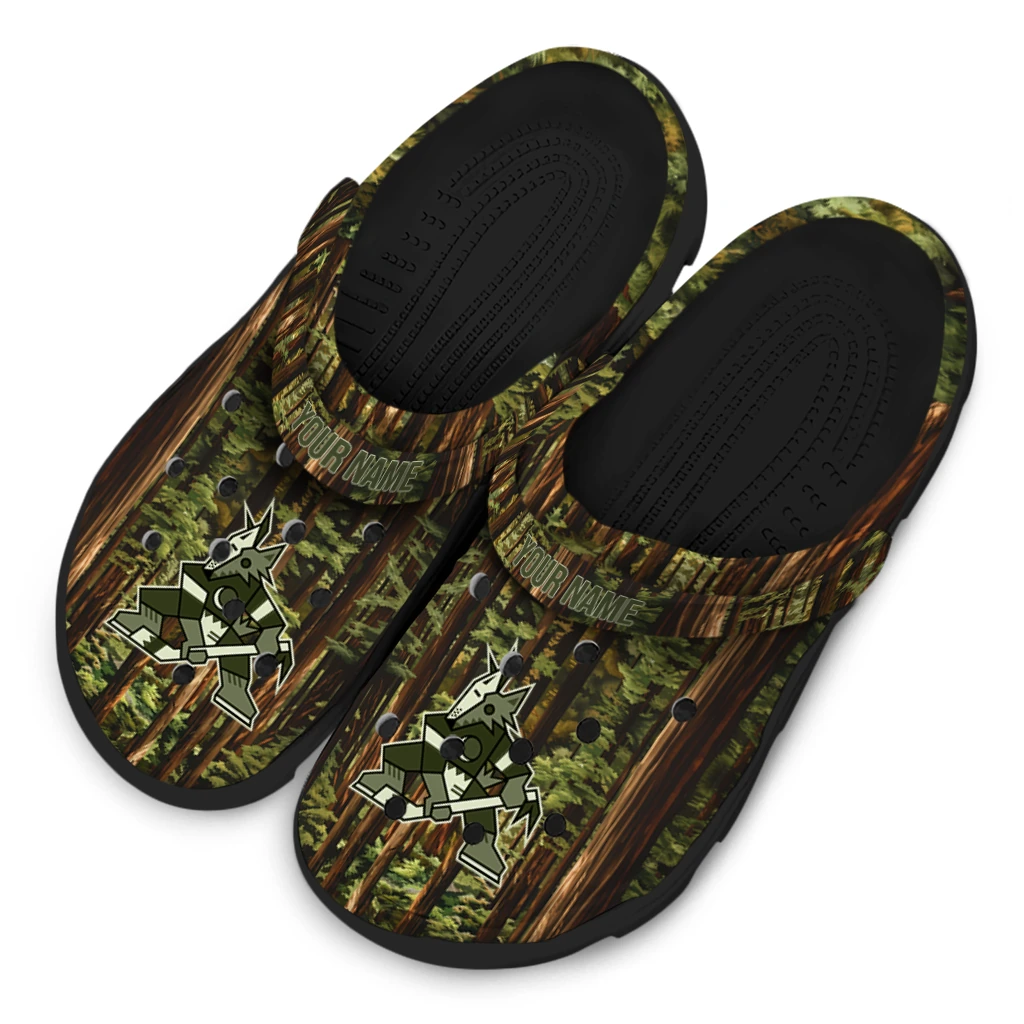 customized arizona coyotes woods forest designs clogs latest model customized arizona coyotes woods forest designs clogs latest model