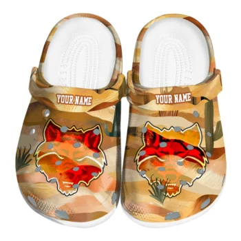 customized arkansas state red wolves desert layers clogs best selling