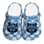 customized arkansas state red wolves snowflake mosaic clogs best selling