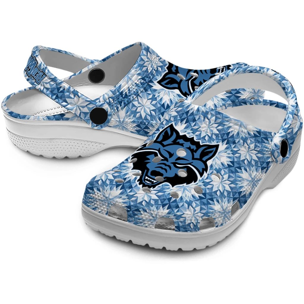 customized arkansas state red wolves snowflake mosaic clogs high quality customized arkansas state red wolves snowflake mosaic clogs high quality