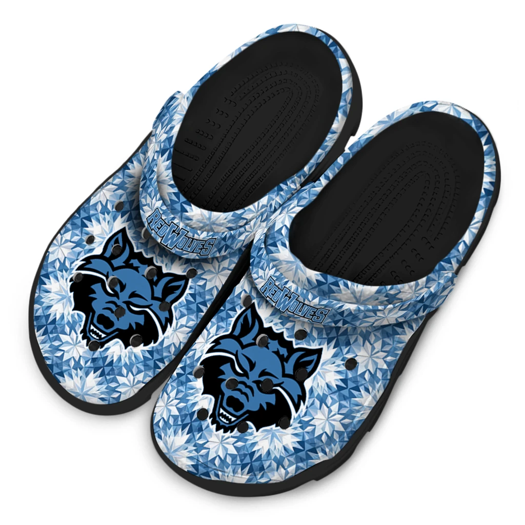 customized arkansas state red wolves snowflake mosaic clogs latest model customized arkansas state red wolves snowflake mosaic clogs latest model