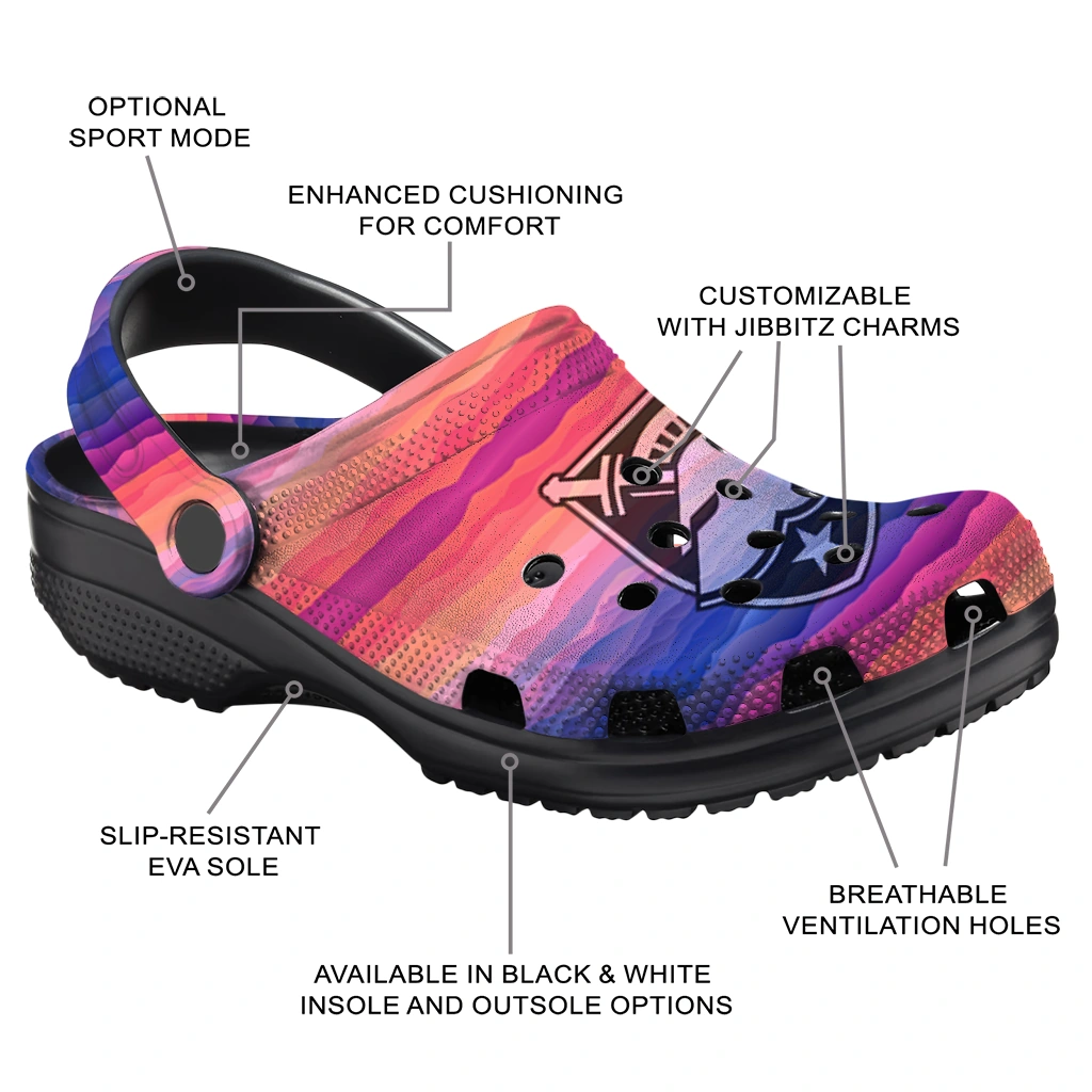 customized army black knights wavy stripes clogs new arrival customized army black knights wavy stripes clogs new arrival