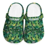 customized atlanta braves tropical leaves clogs best selling