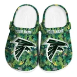 customized atlanta falcons tropical leaves clogs best selling