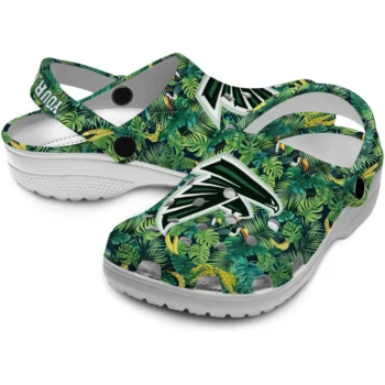 customized atlanta falcons tropical leaves clogs high quality