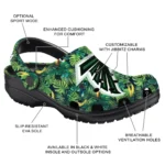 customized atlanta falcons tropical leaves clogs best selling
