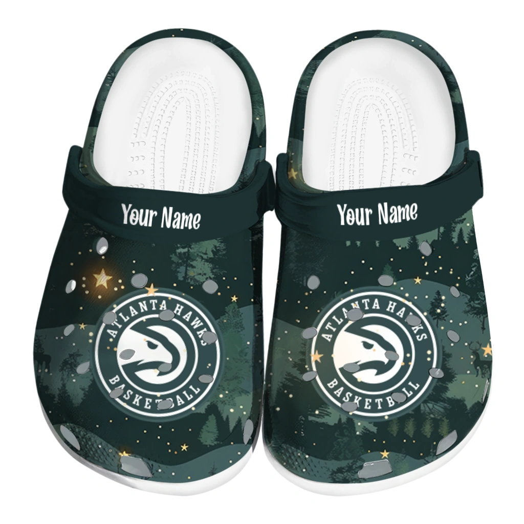 customized atlanta hawks deer nightscape clogs best selling customized atlanta hawks deer nightscape clogs best selling