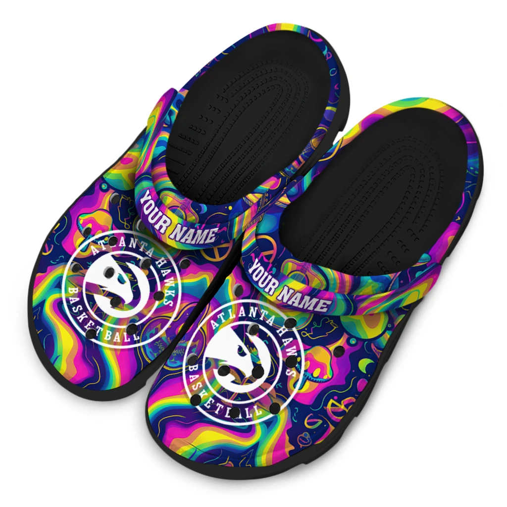 customized atlanta hawks swirling mushrooms clogs latest model customized atlanta hawks swirling mushrooms clogs latest model