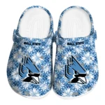 customized ball state cardinals snowflake mosaic clogs best selling