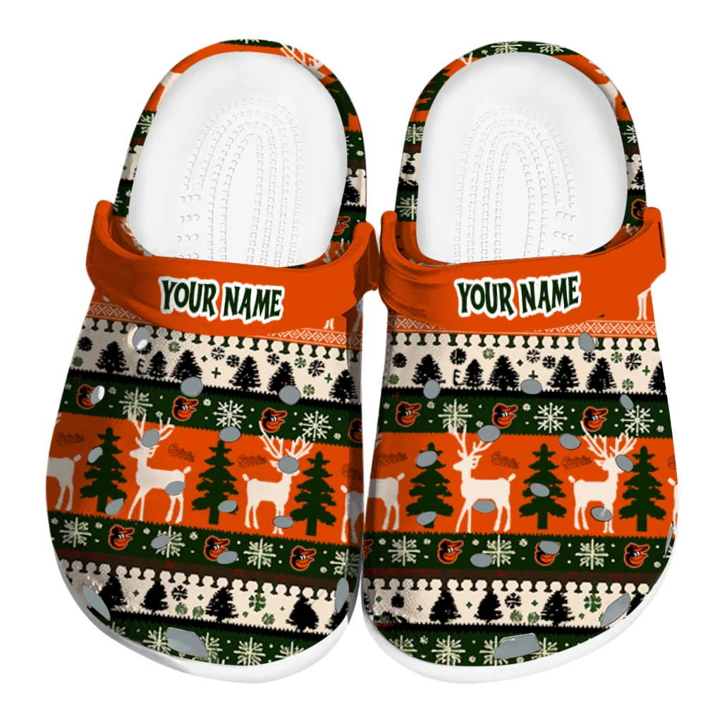 customized baltimore orioles christmas motif clogs best selling customized baltimore orioles christmas motif clogs best selling