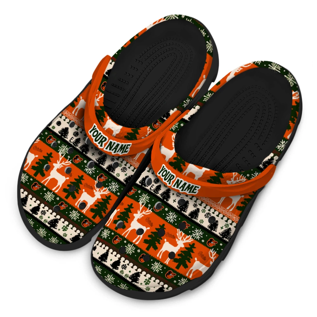 customized baltimore orioles christmas motif clogs latest model customized baltimore orioles christmas motif clogs latest model