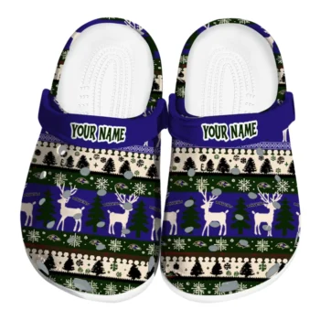 customized baltimore ravens christmas motif clogs best selling