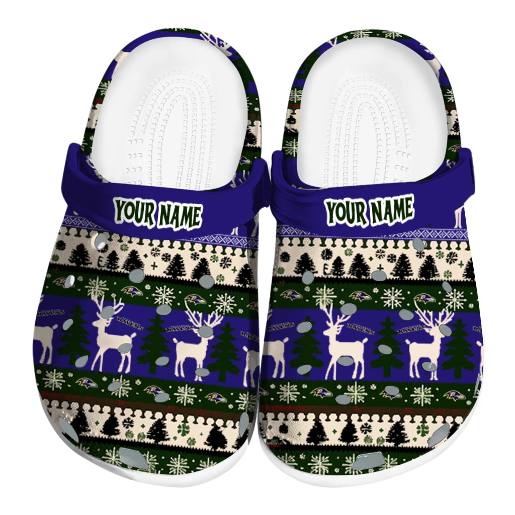 customized baltimore ravens christmas motif clogs best selling customized baltimore ravens christmas motif clogs best selling