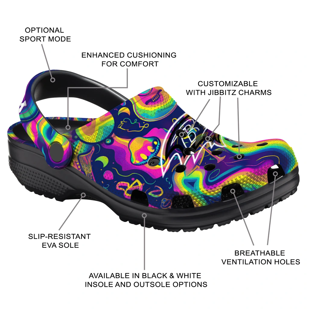 customized baltimore ravens swirling mushrooms clogs new arrival customized baltimore ravens swirling mushrooms clogs new arrival
