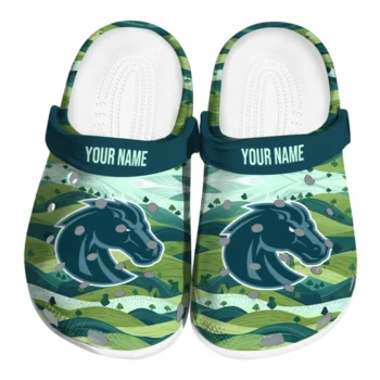 customized boise state broncos hills illustration clogs best selling