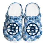 customized boston bruins snowflake mosaic clogs best selling