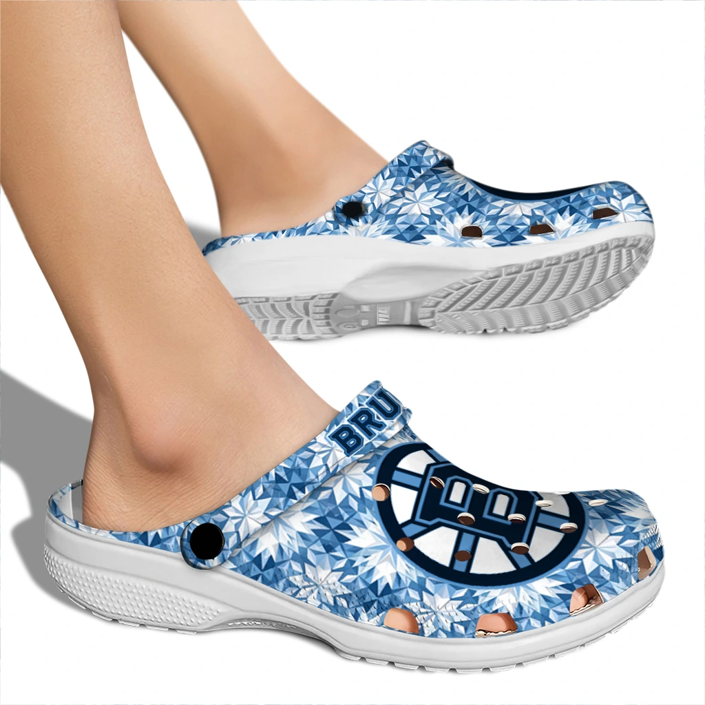customized boston bruins snowflake mosaic clogs fashion forward customized boston bruins snowflake mosaic clogs fashion forward