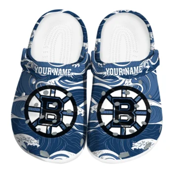 customized boston bruins wave flow clogs best selling