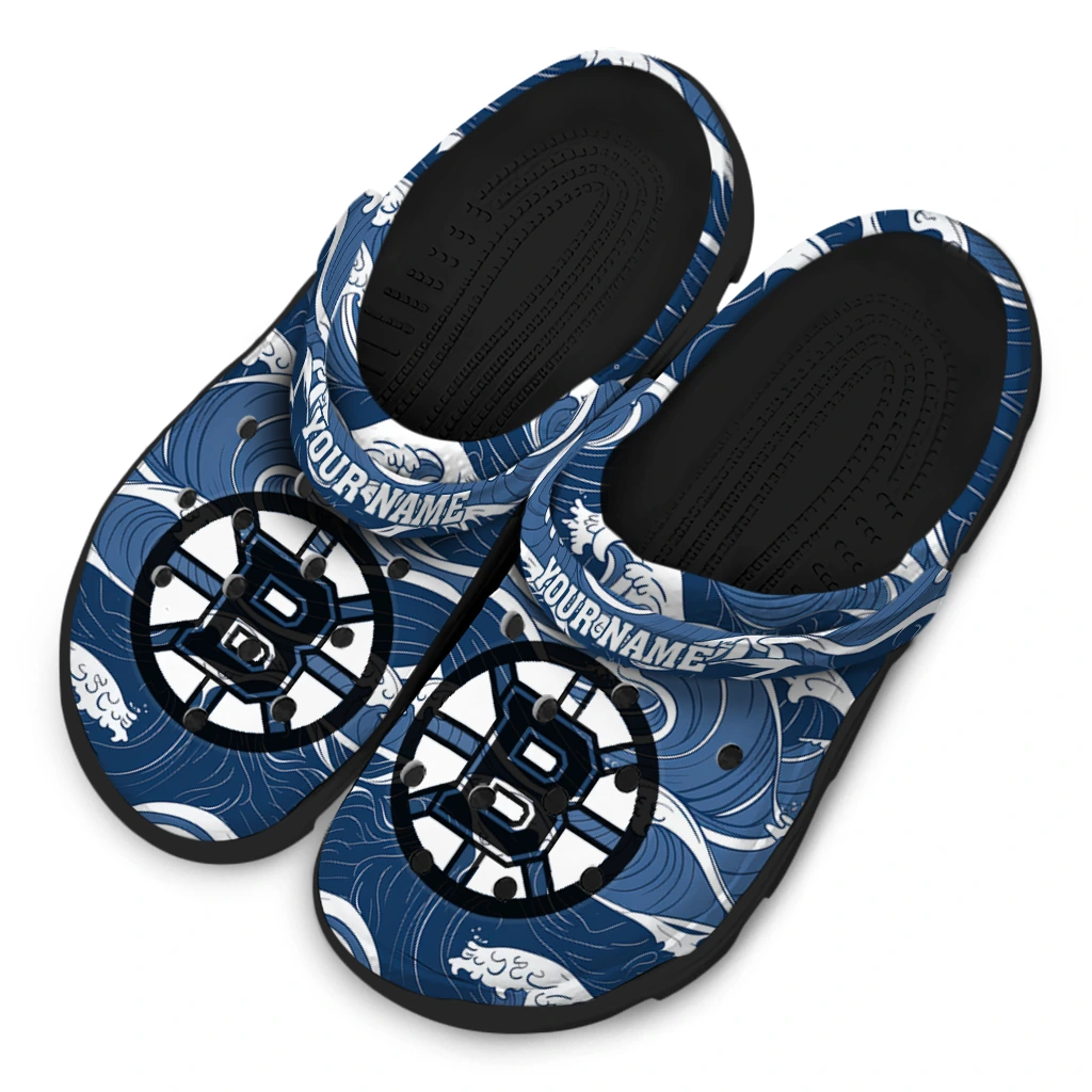 customized boston bruins wave flow clogs latest model customized boston bruins wave flow clogs latest model
