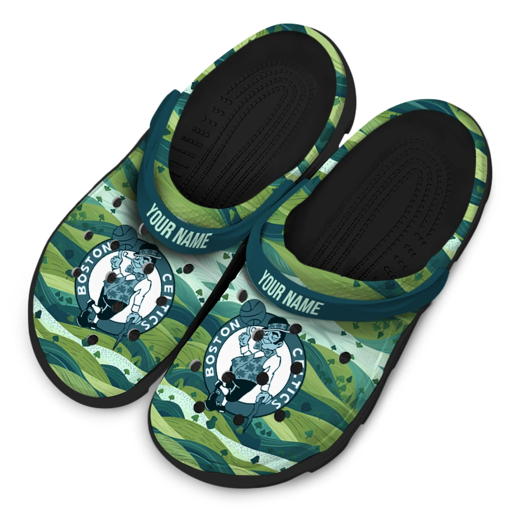 customized boston celtics hills illustration clogs latest model customized boston celtics hills illustration clogs latest model