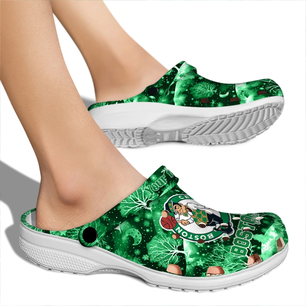 customized boston celtics snowy hills clogs fashion forward customized boston celtics snowy hills clogs fashion forward