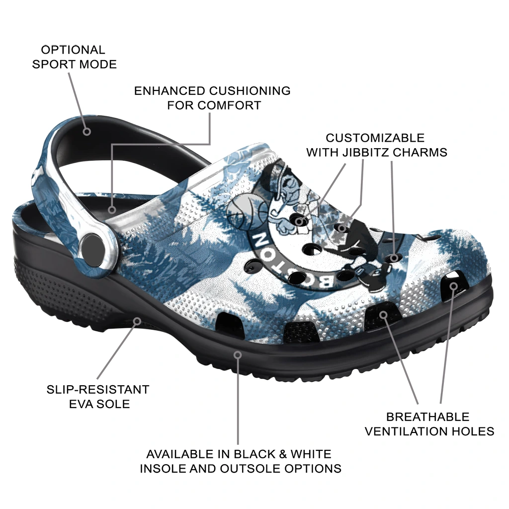customized boston celtics snowy mountains clogs new arrival customized boston celtics snowy mountains clogs new arrival