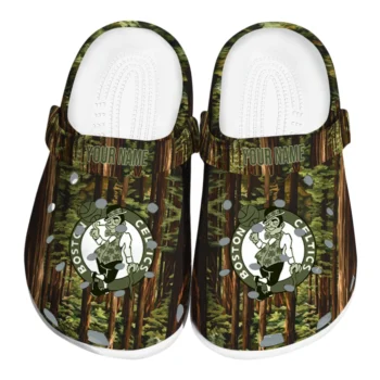 customized boston celtics woods forest designs clogs best selling