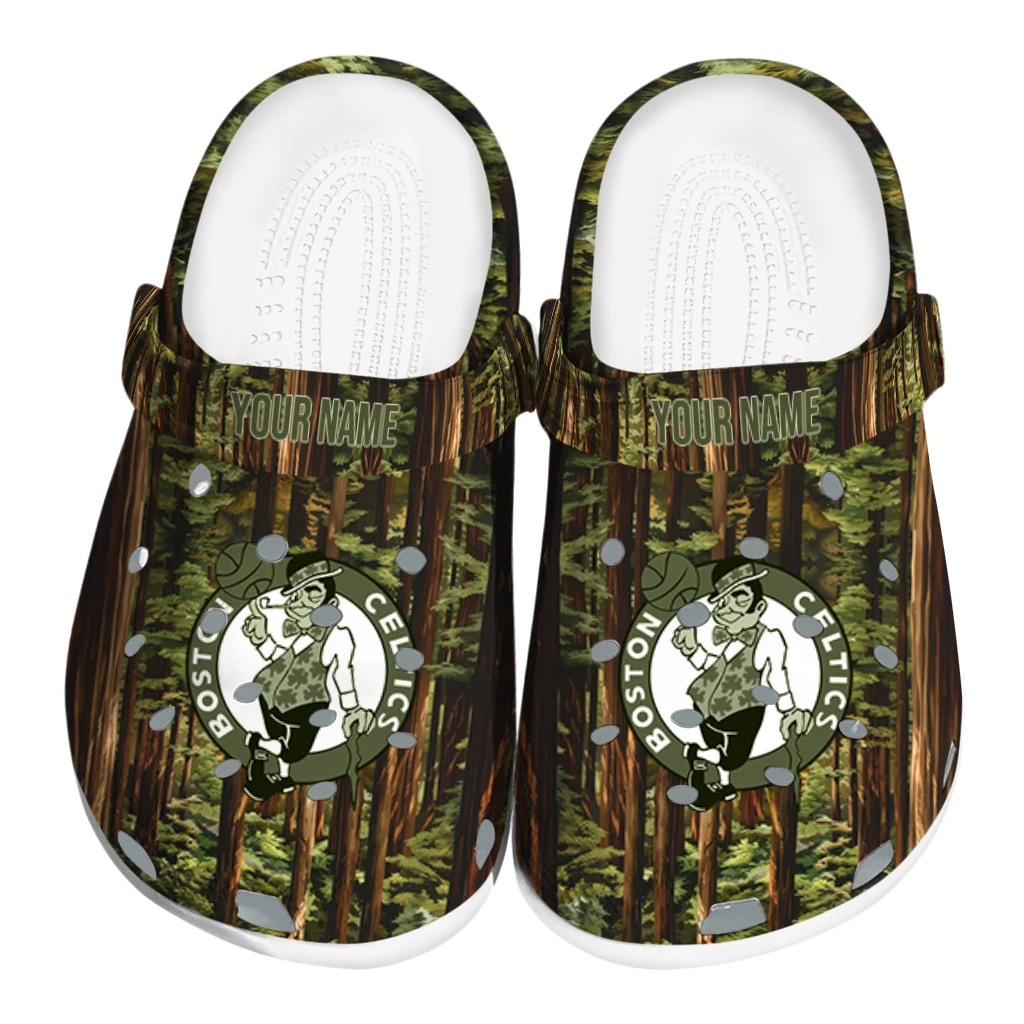 customized boston celtics woods forest designs clogs best selling customized boston celtics woods forest designs clogs best selling