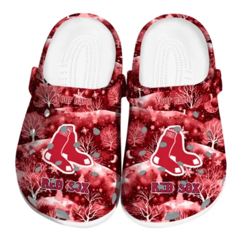 customized boston red sox snowy hills clogs best selling