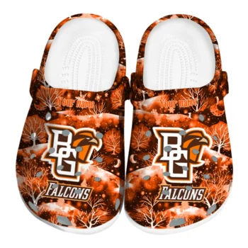customized bowling green falcons snowy hills clogs best selling